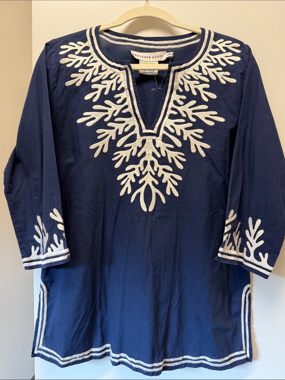 Gretchen Scott "The Reef" Cotton Embroidered Tunic